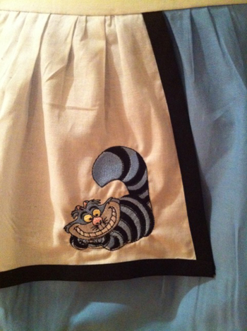 dress with cheshire cat embroidery