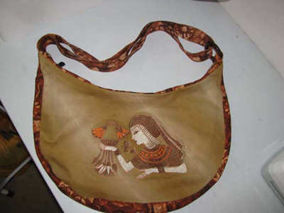 bag with embroidery from egyptian