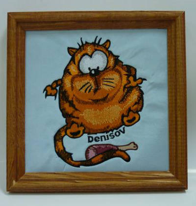 funny cat machine embroidery design