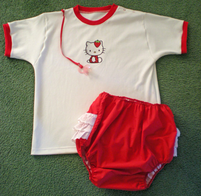 Hello Kitty embroidered baby cloth