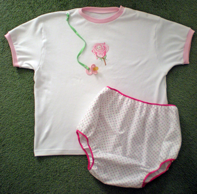baby outfit with free may gibbs embroidery