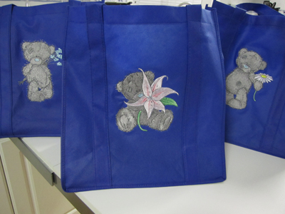 teddy bear embroidered bags