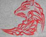 tribal wolf free machine embroidery