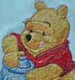 Winnie pooh bag shirt embroidery design