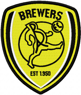 Burton Albion FC logo machine embroidery design