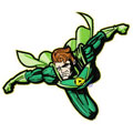 Fly hero embroidery design