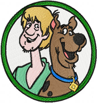 Scooby Doo and Fred machine embroidery design