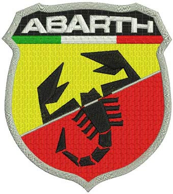 Abarth auto logo machine embroidery design