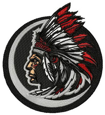 American indian machine embroidery design