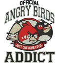 Angry Birds addict embroidery design