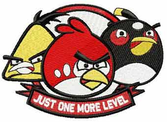 Angry Birds game embroidery design