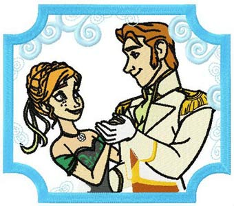 Anna and Hans machine embroidery design