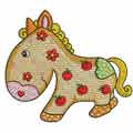 Apple horse 2 embroidery design
