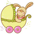 Baby bunny 5 machine embroidery design