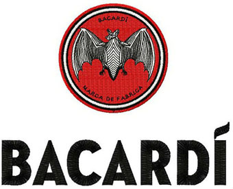 Bacardi logo machine embroidery design