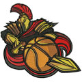 Basketball mascot machine embroidery design