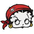 Betty Boop pirate machine embroidery design