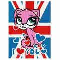 British pink cat 2 embroidery design