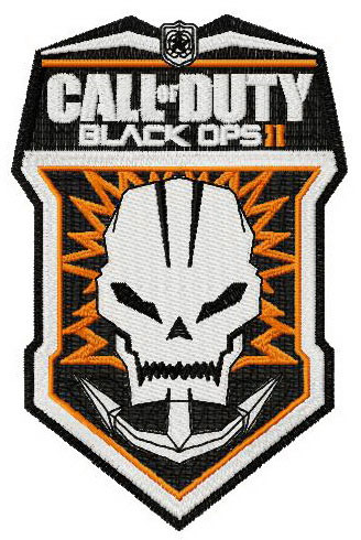 Call of Duty Black Ops logo machine embroidery design