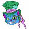 Cheshire cat 7 embroidery design