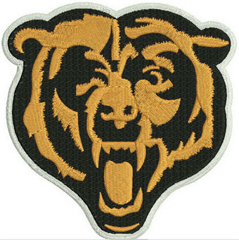 Chicago Bears logo 4 machine embroidery design