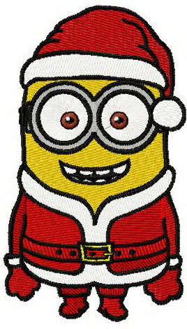 Christmas minion machine embroidery design