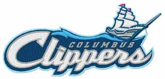 Columbus Clippers logo 2 embroidery design