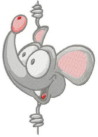 Curious mouse machine embroidery design