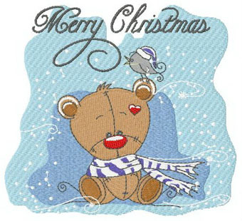 Cute Christmas teddy free embroidery design