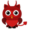 Devil owl machine embroidery design