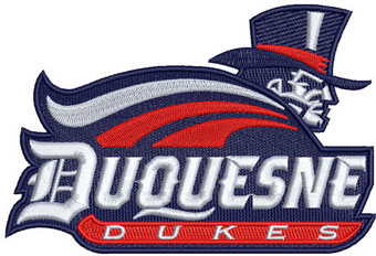 Duquesne Dukes logo machine embroidery design