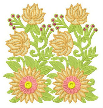 Floral decoration 50 machine embroidery design