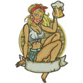 Girl love beer machine embroidery design