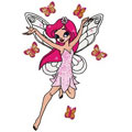Young happy fairy machine embroidery design