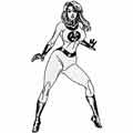 Invisible woman embroidery design