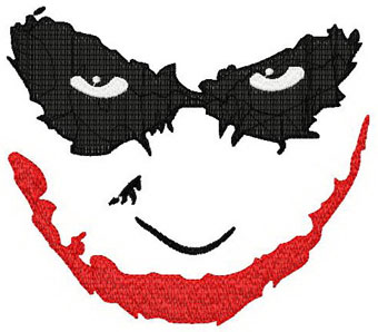 Joker machine embroidery design