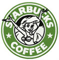 Mermaid Starbucks coffee embroidery design