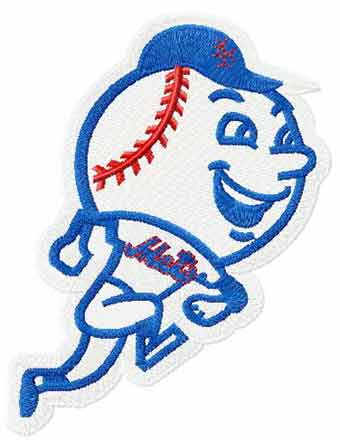 Mets team logo machine embroidery design