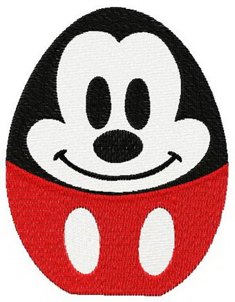 Mickey Mouse Egg machine embroidery design