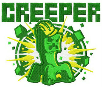Minecraft Creeper 2 machine embroidery design