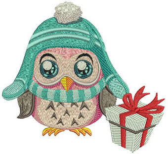 Winter Owl 2 machine embroidery design