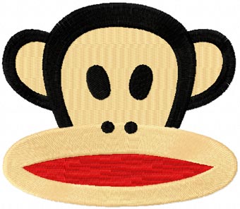 Julius the Monkey machine embroidery design