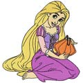 Rapunzel with box machine embroidery design