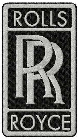 Rolls Royce logo machine embroidery design