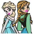 Sisters machine embroidery design