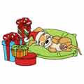 Christmas puppy embroidery design