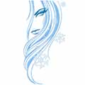 Snow beauty machine embroidery design