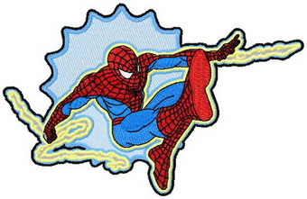 Spiderman badge 2 machine embroidery design