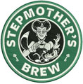 Stepmother's brew coffee badge machine embroidery design