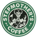 Stepmother's coffee machine embroidery design